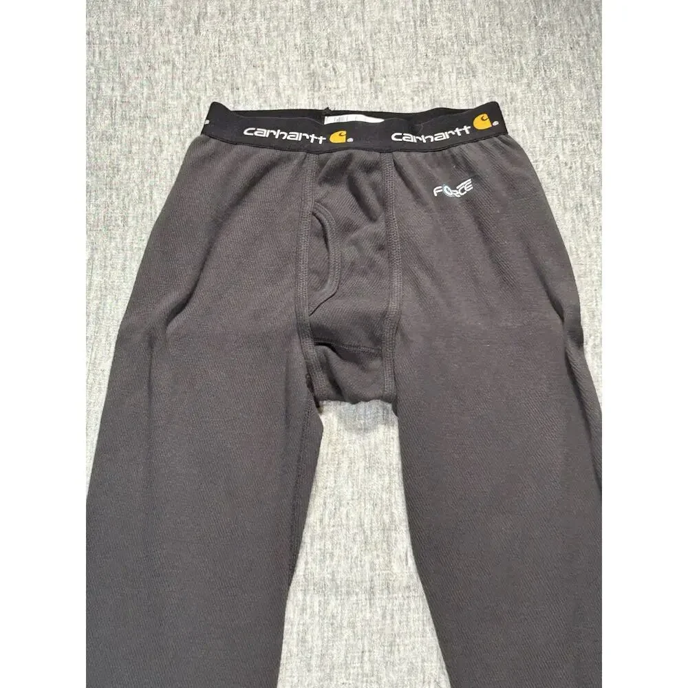 Carhartt Force Heavyweight Cotton Thermal Base Layer Bottom Mens Small Black